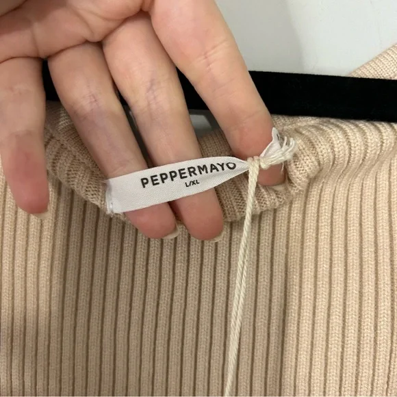 NWT Peppermayo Vanessa Knit Midi Dress in Ivory - Picture 3 of 7